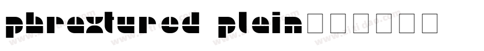 Phraxtured Plain字体转换